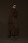 Mutedance 24 Autumn and Winter Double Breasted Lapel Jacket MD-MD24FW04-BROWN MD24FW03